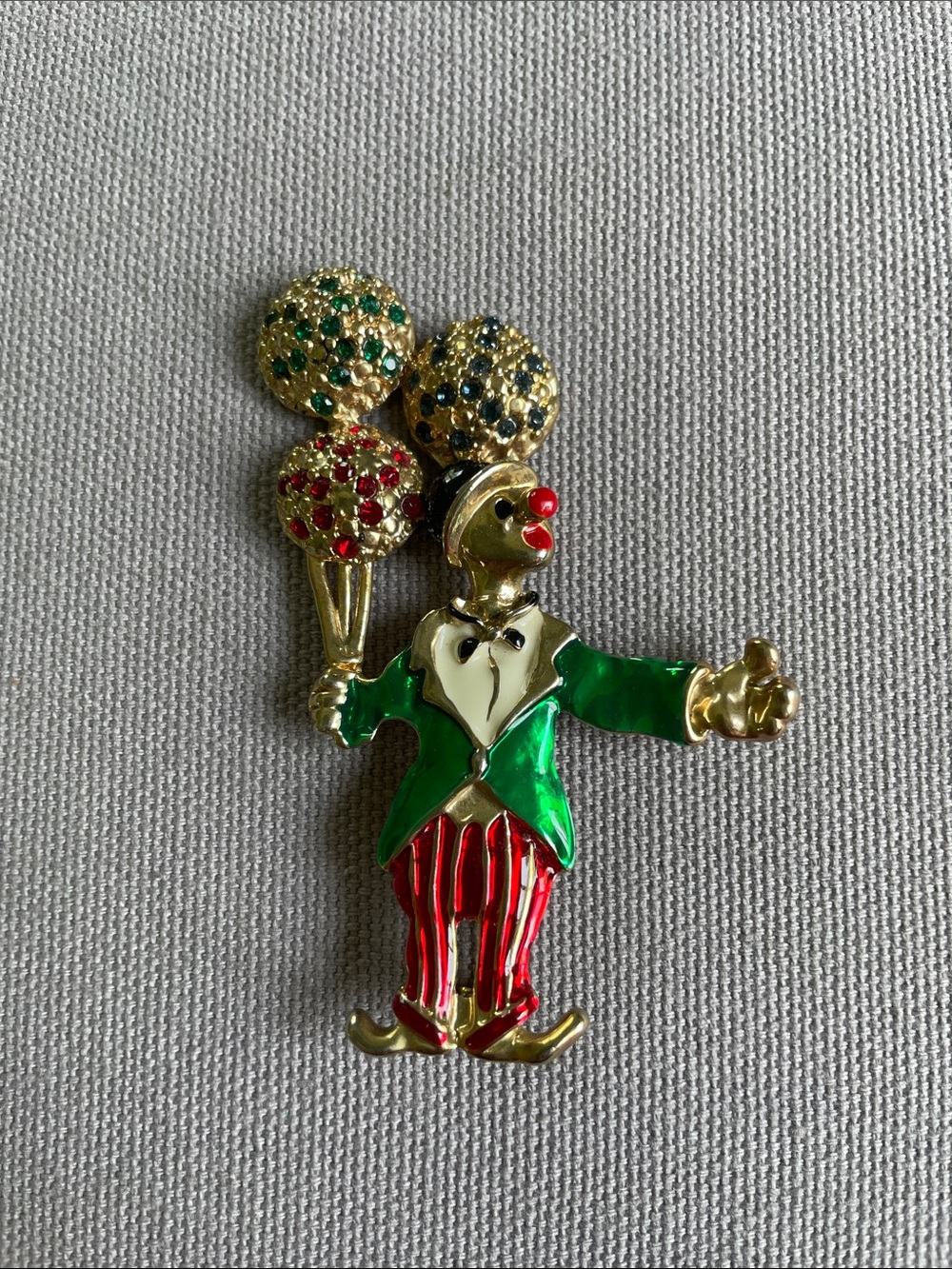 Vintage Clown Brooch